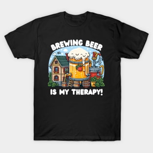 Home Brewing Beer is my therapy, Craft beer Brewing T-Shirt